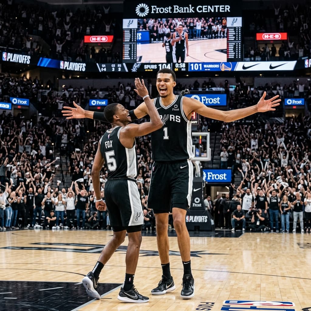 Wemby's 6 Blocks Propel Spurs to Round 2; Blazers Eliminated in 5
